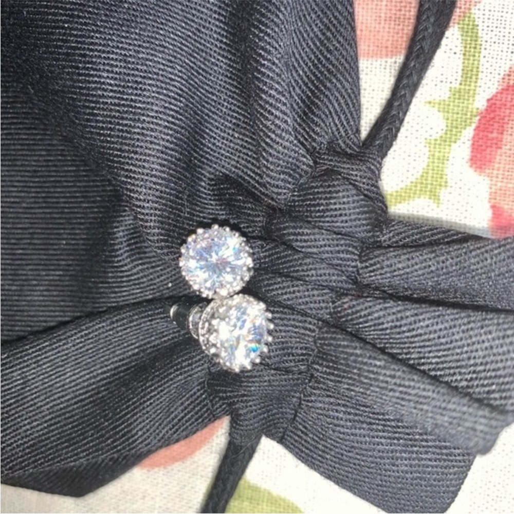 Cate & Chloe Silver Plated Cubic Zirconia Earrings - Picture 10 of 12